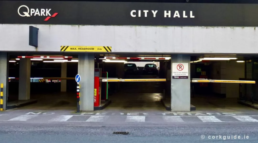 City Hall (1) A photo of the entrance to Q Park City Hall car park in Cork.