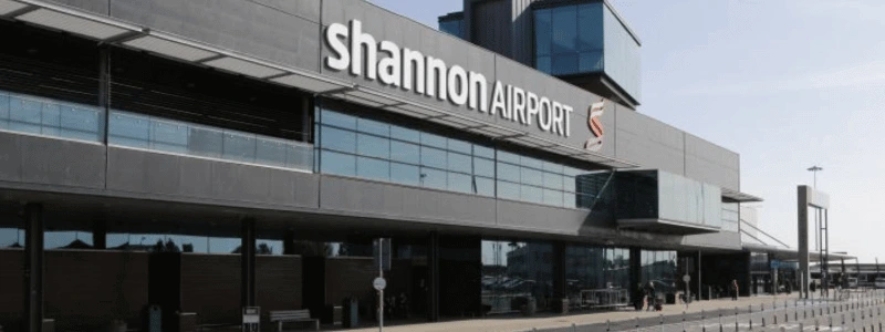 The pick-up area outside Shannon Airport.