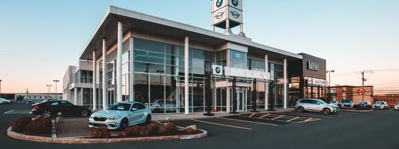 A car dealership.