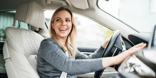 A female driver.