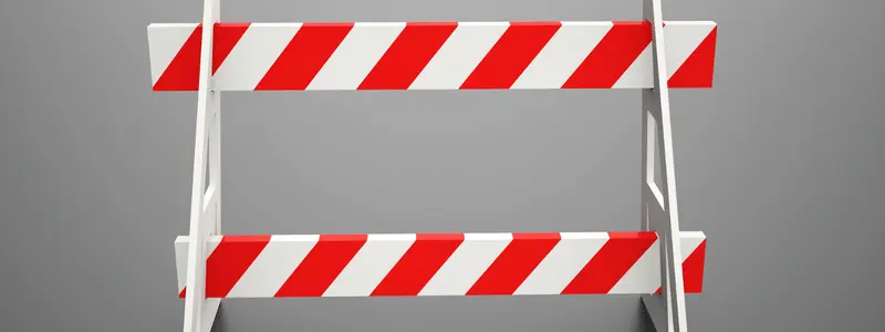 A road block sign.