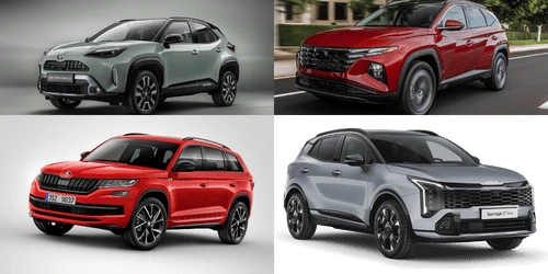 A collage of the most popular cars in Ireland.