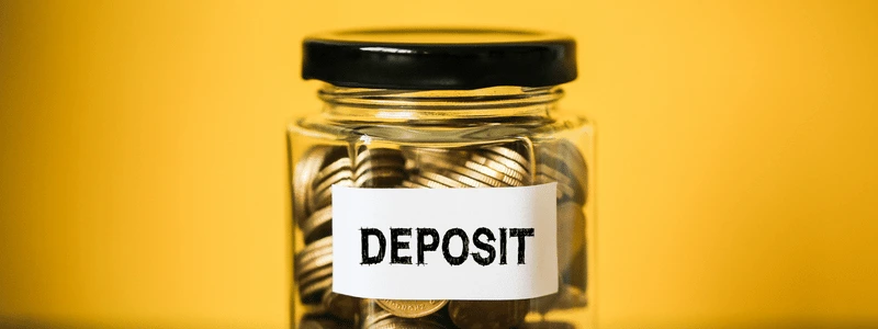 A full jar with a deposit label on.